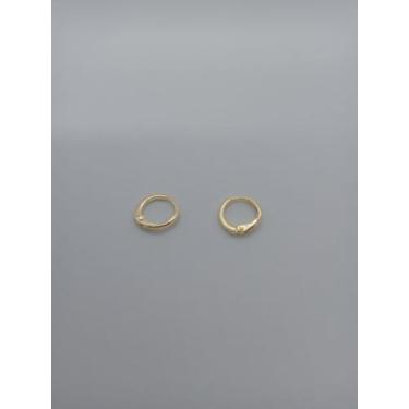 Imagem de Brinco argola liso, banhado a ouro 18k. - biaccasto 268