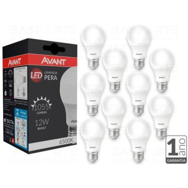 Imagem de Kit 10 Lampadas Led Bulbo E27 12w 6500k Bivolt Super Branca - Avant, 1