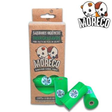 Imagem de Kit Rolinhos Pet Biodegradáveis Coleta Fezes CataCaca Moreco, 10 Unida