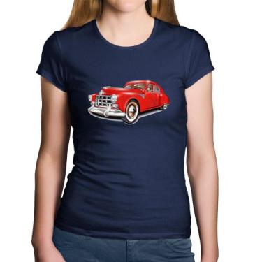 Imagem de Baby Look Algodão Retro Classic Red Car - Foca na Moda, Marinho, M