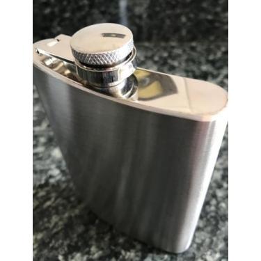 Imagem de Cantil de Bolso Frasqueira Aço Inox Portátil Drink Cachaça Whisky - Ag