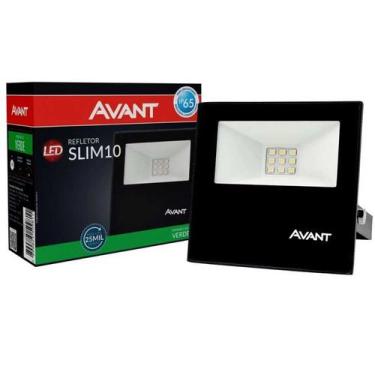 Imagem de Refletor de Led Holofote 10w Verde Slim Jardim Prova D'água - Avant