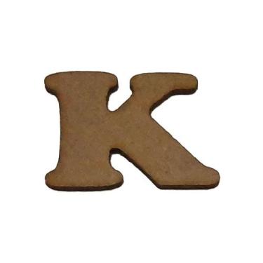 Imagem de Kit 10 Letras K Mdf 3mm por 2,5cm de Altura Laser Mdf Madeira - ATACAD