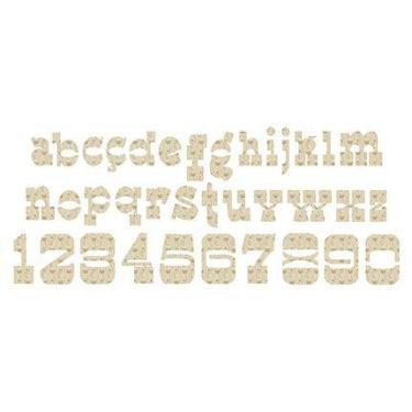 Imagem de Stencil Pintura Simples Alfabeto e Numeração 42X17 STG-056 - Litoarte