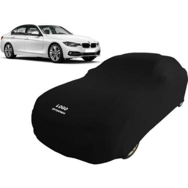 Imagem de Capa De Tecido Para Carro Série 3 320i Com Logo Bmw - Mz, Preta
