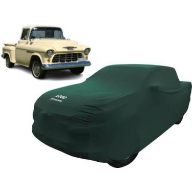 Imagem de Capa De Tecido Camionete Antiga Chevrolet Marta Rocha - Mz, Verde