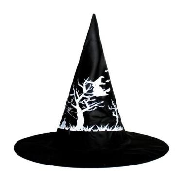 Imagem de Chapéu de Bruxa Infantil ou Adulto Estampado de Halloween Fantasma - F