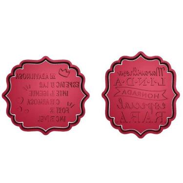 Imagem de Kit 2 Cortador Dia da Mulher Anagrama Placa Honrada - DOCE IMPRESSO,  