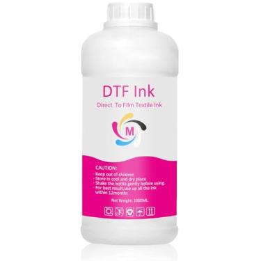 Imagem de Refil DTF Ink Magenta 1000 ml para Epson Printhead DX5 DX7 5113 XP600 L3200 4720 TX800 L1800 L805 R1390 DTF, para impressão de filme de transferência de calor DTF (1 pacote, magenta)