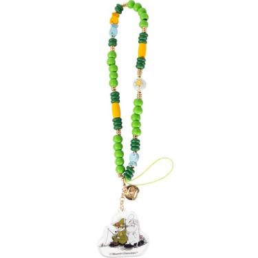 Imagem de iFace Alça universal com contas Moomin – Linda alça de pulso para chaves de câmera de celular AirPods, Acrílico Nylon, Sem Pedra Preciosa