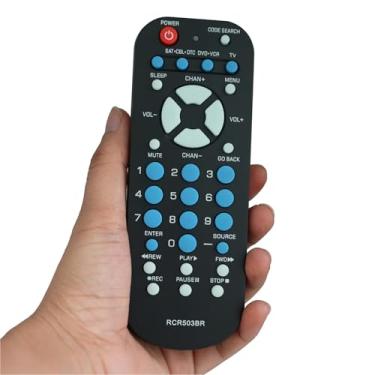 Imagem de Controle remoto universal para 3 dispositivos RCR503BR sub RCR503BE RCR503BZ compatível com a maioria das principais marcas remotas de TV, DVD ou VCR, receptor de satélite, caixa de cabo, conversor de