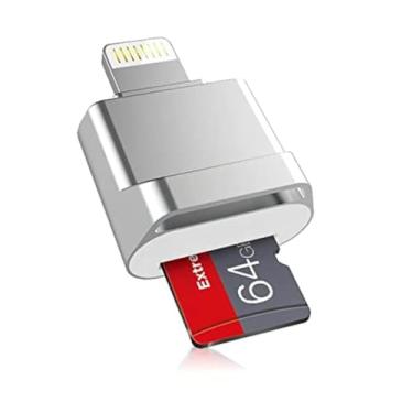 Imagem de Leitor de cartão micro SD para iPhone iPad, [certificado Apple MFi] Adaptador de leitor de cartão Lightning para Micro SD/TF Leitor de cartão de memória para iPhone 13/12/Pro/11/X/XR/Max/8 compatível