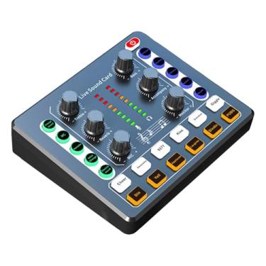Imagem de BaotyJie Placa de som misturador de áudio, 12 pedidos, tons elétricos, baixo ruído externo, 12 efeitos sonoros, equipamento de estúdio para fone de ouvido,