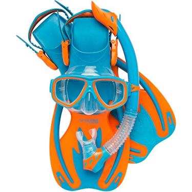 Imagem de Conjunto infantil Cressi Rocks, azul/laranja G/GG