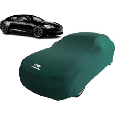 Imagem de Capa Automotiva Tesla S Plaid Proteção Contra Riscos Poeira (Verde)