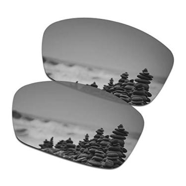 Imagem de SmartVLT Lentes de reposição masculinas para óculos de sol Oakley Plaintiff Squared OO4063 - Mais opções, Titânio prata, Tamanho �nico
