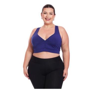 Imagem de Top Fitness Plus Size Feminino Sem Bojo Academia Decote - MC Digital, 