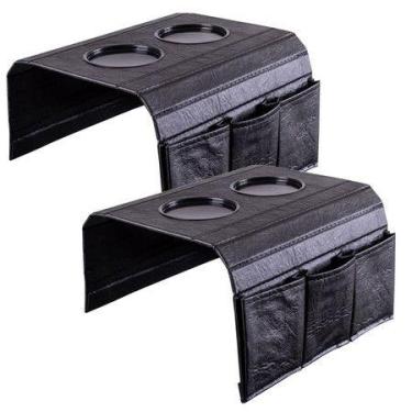 Imagem de Bandeja para Sofá com Porta-Copos  Super Útil! - Confortse, Preto
