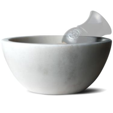 Imagem de Tigela de creme de barbear de mármore de espuma e madeira - pedra premium mantém calor com bordas de espuma - branca