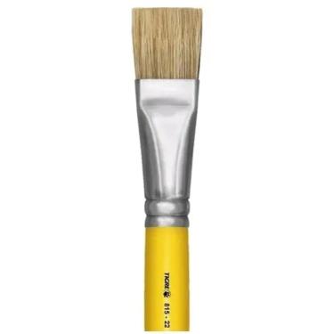 Imagem de Pincel Escolar Chato Amarelo Tigre 815 Nº 00, 02, 04, 06, 08, 10, 12, 14, 16, 18, 20, 22 OU 24 (Escolha o Numero)