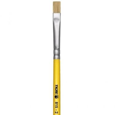 Imagem de Pincel Escolar Chato Amarelo Tigre 815 Nº 00, 02, 04, 06, 08, 10, 12, 14, 16, 18, 20, 22 OU 24 (Escolha o Numero)