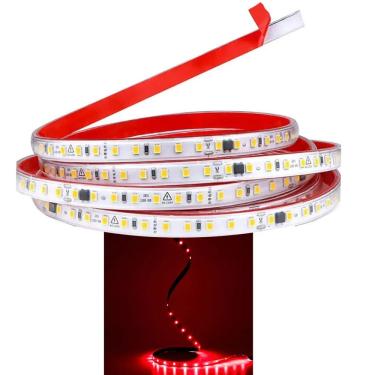 Imagem de Fita Led SMD Dupla Face Gesso Sanca Luz Iluminaçao Vermelha Quarto Sala Recepçao Comercio