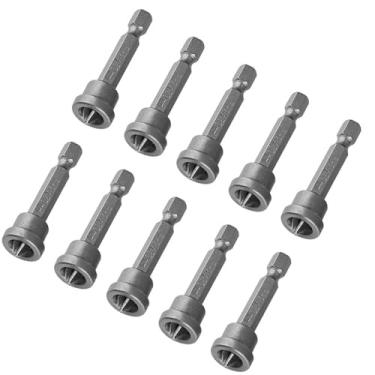 Imagem de 10pcs 50mm PH2 Bits de Chave de Fenda de Drywall, Hastes de Hastisfos Magnéticos Com Design de Parada de Profundidade, para Localização de Placas de Gesso de Drywall