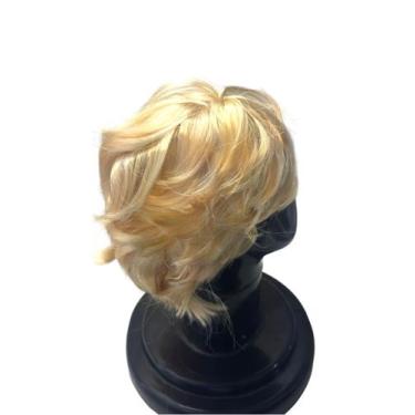 Imagem de Peruca Sintética Loira Curta Feminina/ Masculina Fantasia - Blook