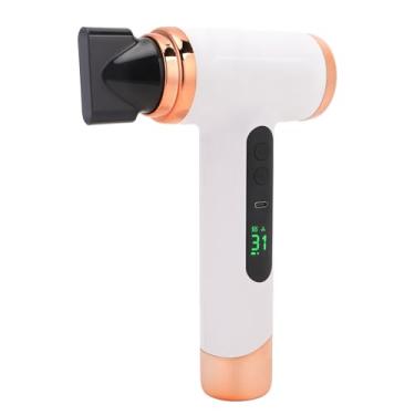 Imagem de Secador de Cabelo Sem Fio, Portátil USB Recarregável Secador de Cabelo Com Bateria de 15000mAh para Dormitório, Viagem, Acampamento, 3 Engrenagens de Frio Quente (Branco)