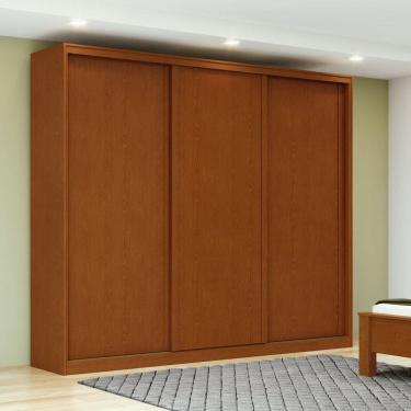 Imagem de Guarda-roupa 3 Portas 4 Gavetas 100% Mdf Forma Marrom/Bege