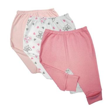 Imagem de Kit Mijão Liso e Estampado Vira Pé 3 Peças Roupinha de Bebê - Koala Ba