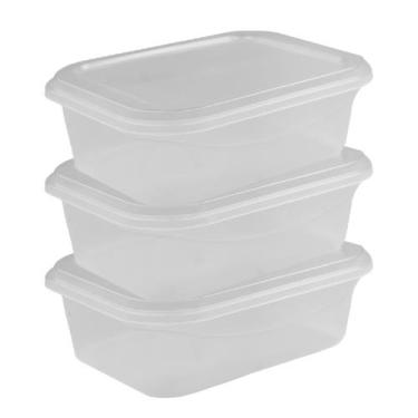 Imagem de Kit 3 Caixas Organizadoras 4 L Plastico Armario Casa Lavanderia Alimen