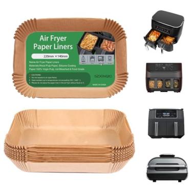 Imagem de Retângulo Air Fryer Forros Descartáveis 8.6x 5.5 '', 100pcs Airfryer Parchment Folha de Papel para Ninja foodi, Airfryer Acessórios Papel para Cozinhar, Assar & Cozinhar