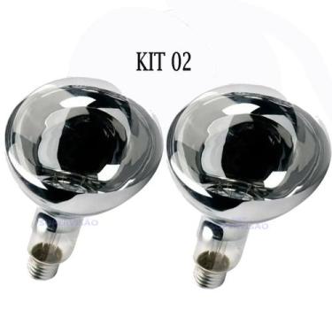 Imagem de Kit 2 Lampada Secagem Infravermelha 250w 220v E27  Estufa - BCM