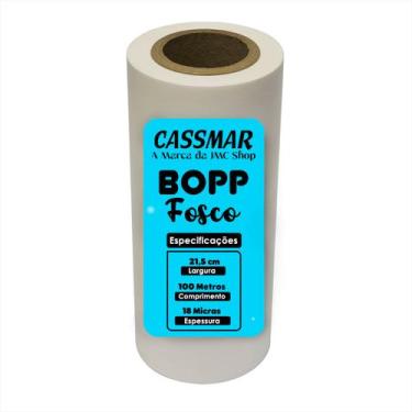 Imagem de Bopp Fosco Para Laminação Bobina A4 21,5cmX100m Cassmar 01un