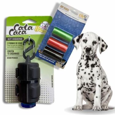 Imagem de Kit Cata Caca Porta Saquinhos Higiênicos Não Vaza Funcional - Elo Impo