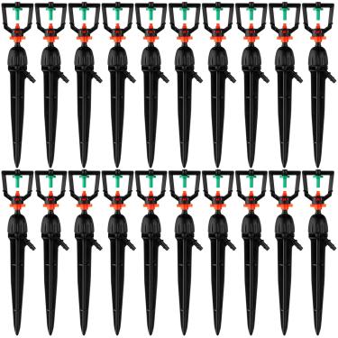 Imagem de CoscosX 40 peças de bocais de refração automática, irrigadores de irrigação, dispositivo de irrigação atomização, suporte de mangueira de jardim, pulverizadores, irrigação, gotejamento, kit de névoa de jardinagem, sistema de micropulverização de gramado