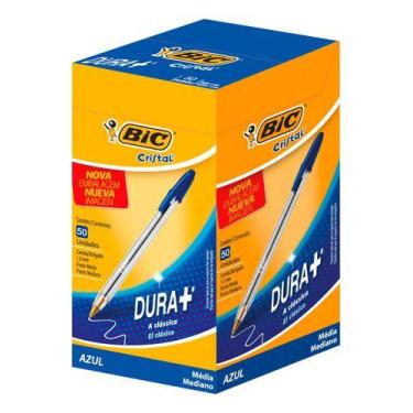 Imagem de Caneta Bic Cristal Azul/ponta Média/ Caixa Com 50 Unidades