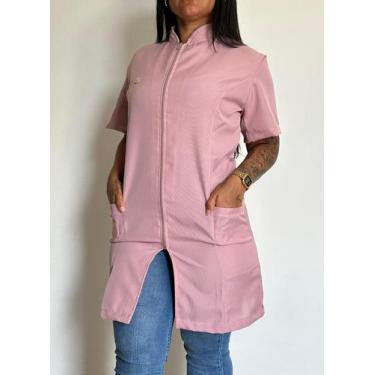 Imagem de Jaleco OXFORD Manga Curta. - Aide Jalecos, Rose, PP