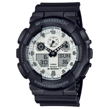 Imagem de Relógio CASIO G-SHOK masculino analógico preto GA-100WD-1ADR