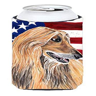 Imagem de Afghan Hound USA Patriotic American Flag Tall Boy Beverage Insulator Hugger SC9506TBC