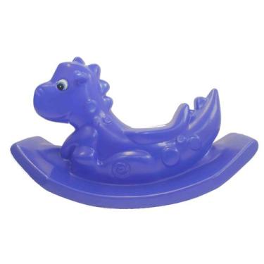 Imagem de Balancinho Gangorra Dino Infantil Premium  Meninos e meninas cor - AZU