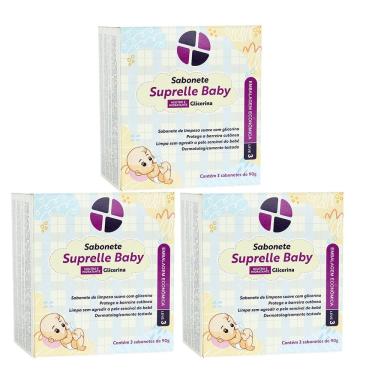 Imagem de Kit 3 und Kit Sabonete Suprelle Baby 90g c/3 und