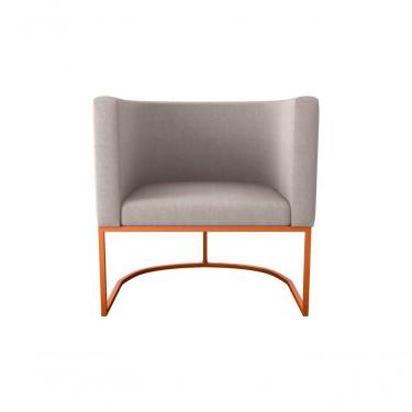 Imagem de Poltrona Decorativa York 1 Lugar Suede Bege Matrix