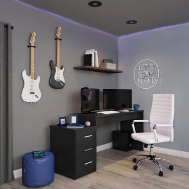 Imagem de Cadeira de Escritório Diretor Giratória Limpid Branca