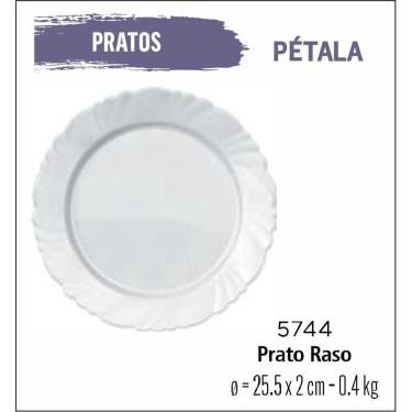 Imagem de Jogo De Prato Pétala 04 Pratos Rasos - 26Cm Branco