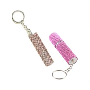 Imagem de zaoalife 2 frascos de perfume portáteis de liga de pressão, frasco de perfume de 5 ml, mini dispensador de spray de perfume com strass brilhante