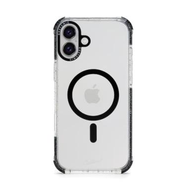Imagem de Customic Capinha Case Capa para Celular iPhone 16 Plus (6.7”), Impactor Space Anti Impacto Proteção Militar 4 metros contra quedas, Compatível Mag-Safe, Antiamarelamento, Transparente, Preto