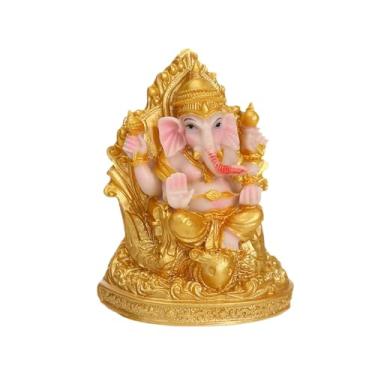 Imagem de XLWLLNJ Lord Ganesha estátua Ganesha Figure Religious Buda Sculpture Ornament for TV Stand