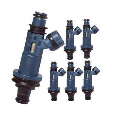 Imagem de Amblee Injetor de combustível de 6 unidades compatível com Lexus ES300, RX300, Toyota Avalon XL XLS, Camry, Highlander, Sienna CE LE, Sienna XLE, Solara SE SLE Substituição para 23250-20020 23209
